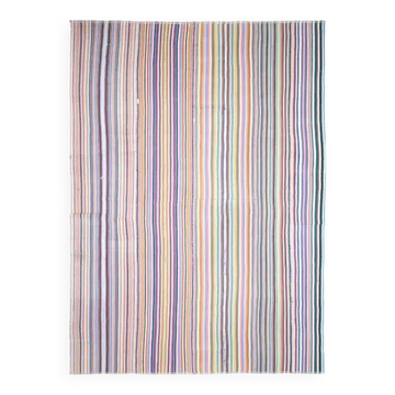 Vintage Turkish Oushak Handmade Wool Cotton Pink Area Rug 290x405