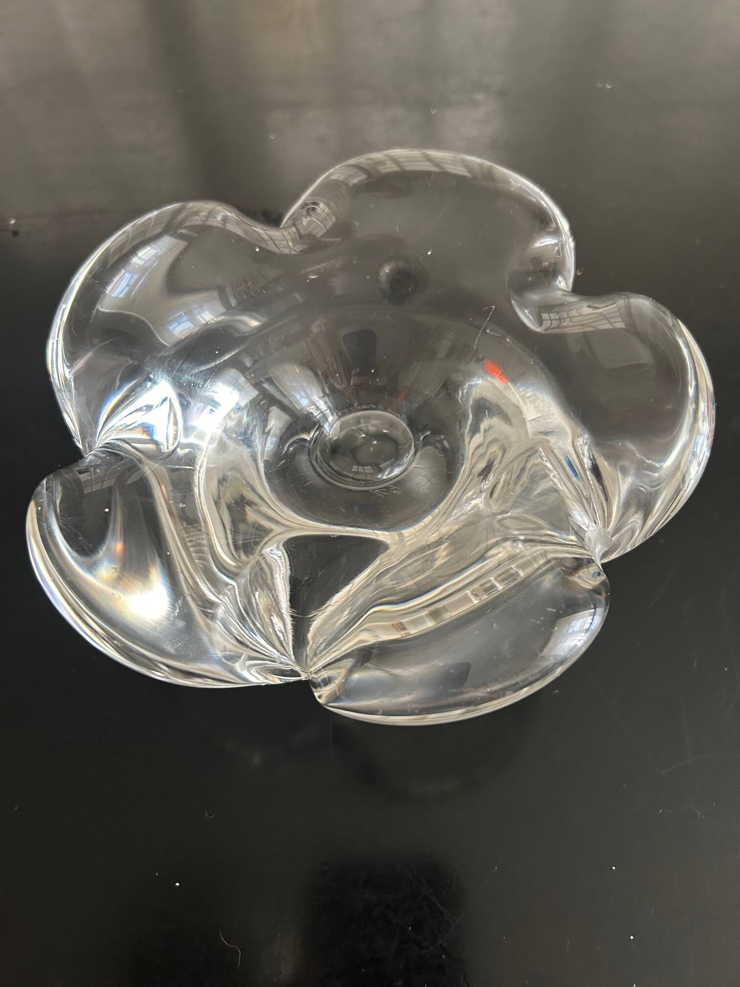 Daum crystal candle holder