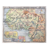 Ancienne carte scolaire Hatier 51, 1930, Afrique occidentale équatoriale