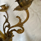 Golden bronze candlesticks
