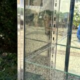 Art Deco period glass and chrome display case