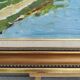 Vintage Mid Century Swedish Framed Oil  Painting - The Canal