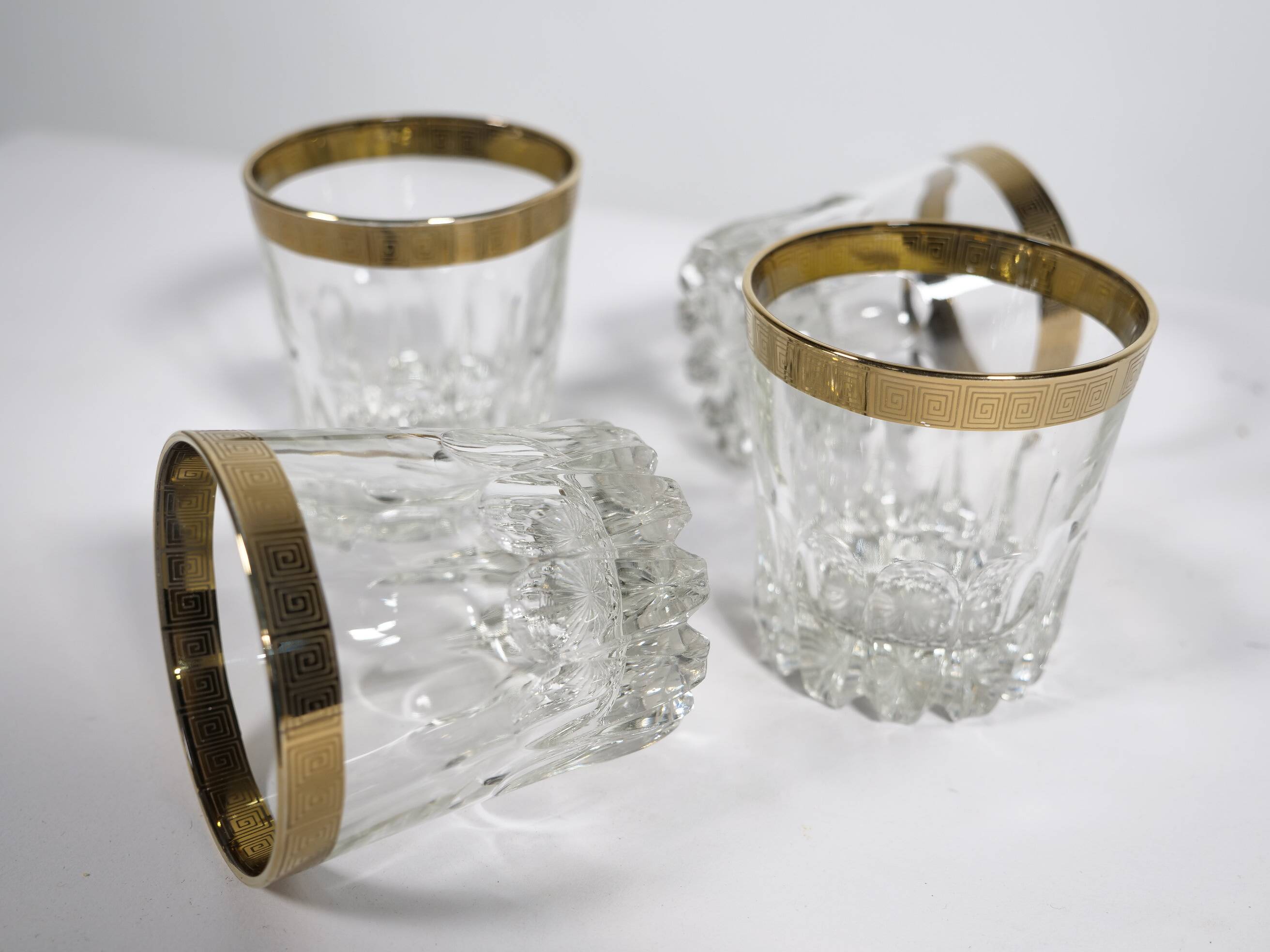 Whiskey Tumbler "Ritz" Glass with 24-Karat Gold Rim from Mäander, 1960s