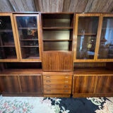Mid century retro vintage wall unit bookcase danish design by poul hundevad rosewood 1950-1960