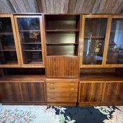 Mid century retro vintage wall unit bookcase danish design by poul hundevad rosewood 1950-1960
