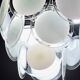 Disc white Murano glass chandelier by Vistosi