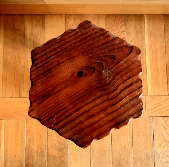 Brutalist tripod stool feet pencils