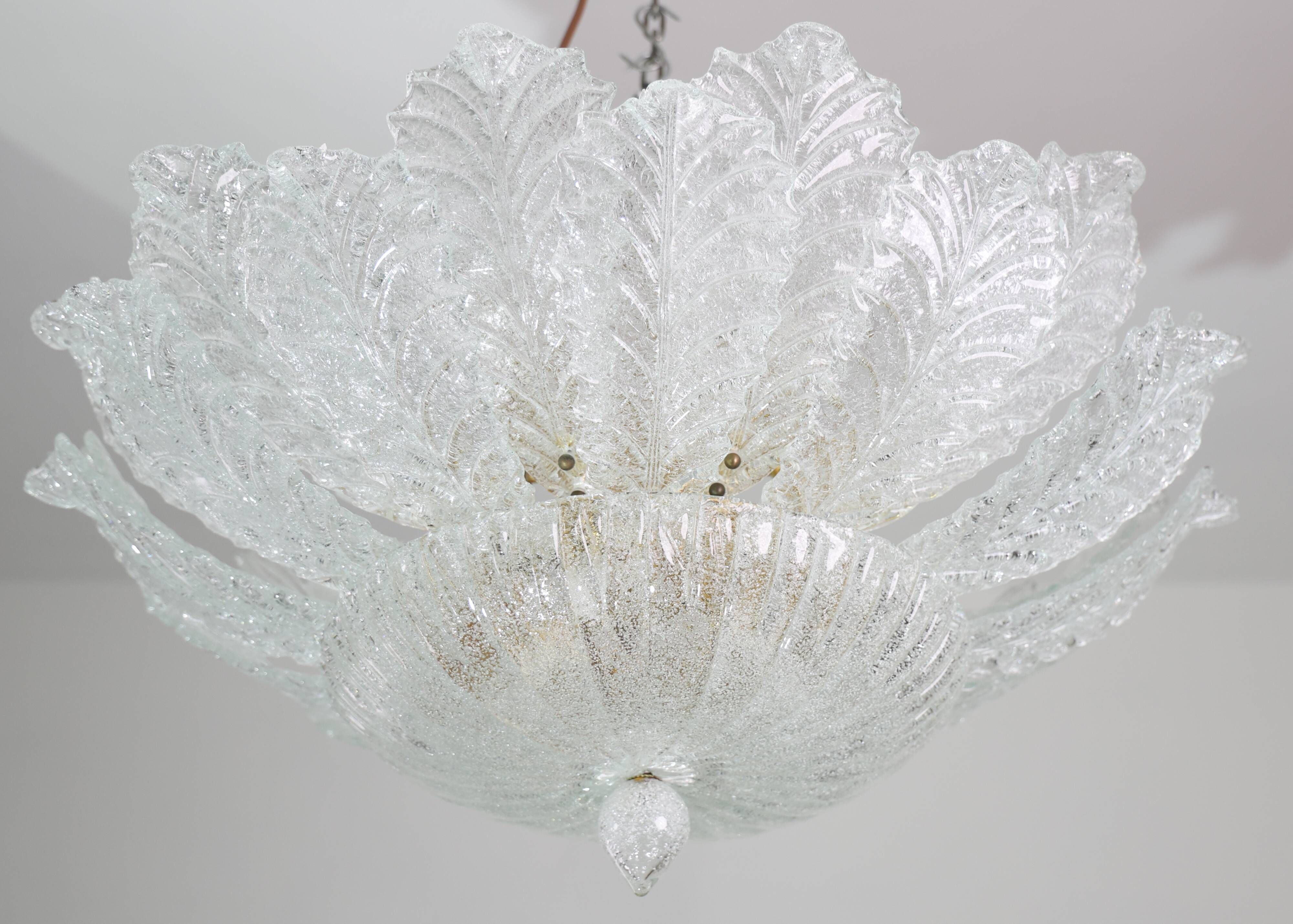 Set of 3 Taormina Murano Ceiling Light and Murano Glass Wall Light , 1970