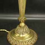 Large Louis XVI style ram's head lamp base - gilded bronze