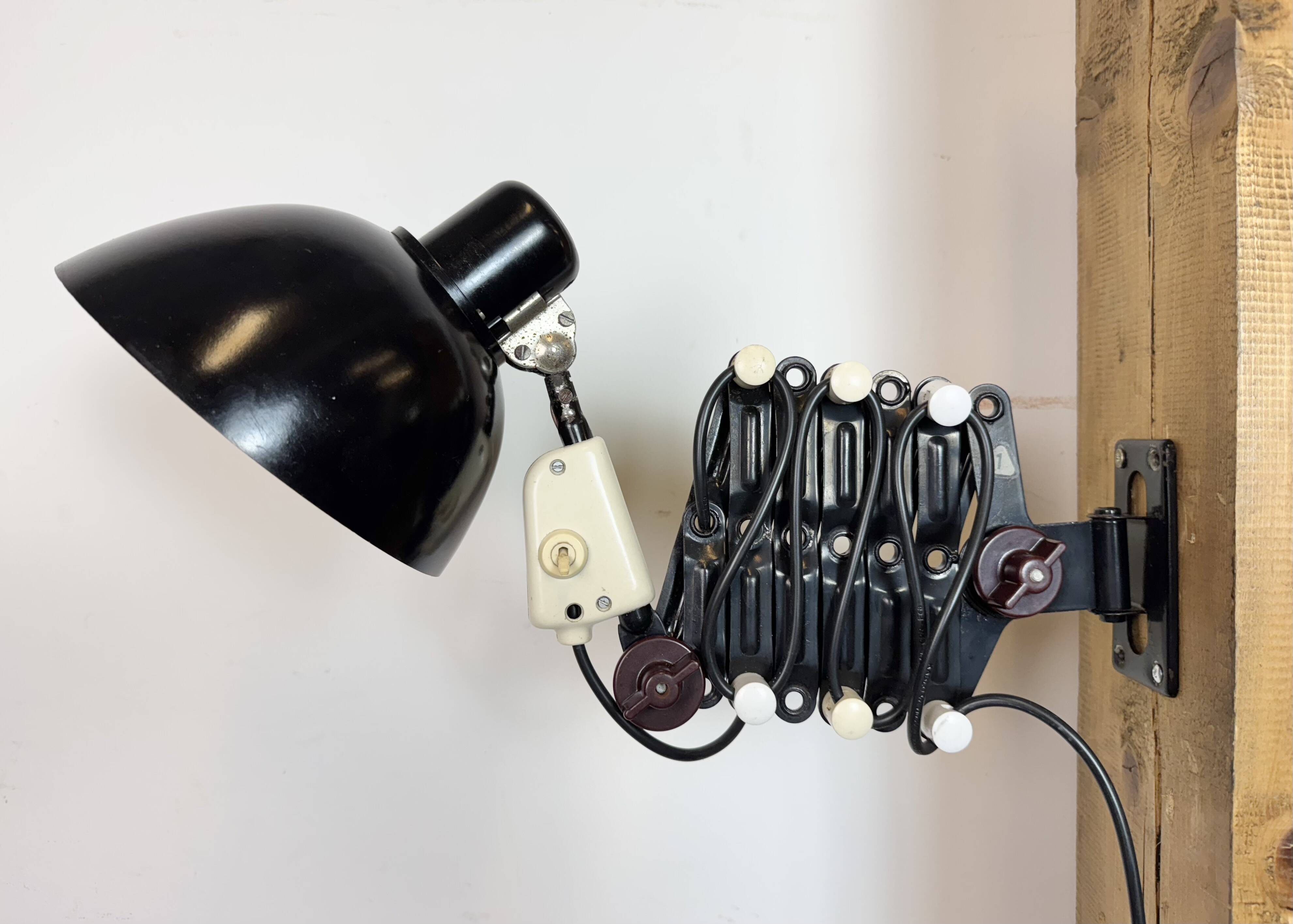 Industrial East German Scissor Lamp from VEB Zweckleuchtenbau Dresden, 1960