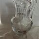 Crystal water jug by Saint-Louis signed – antique engraved service