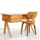Vintage Birch EB02 desk by Cees Braakman for Pastoe, The Netherlands 1950s