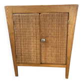 Vintage woven cane buffet