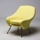 Chair Marco Zanuso Martingala - Bright yellow cotton fabric