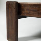 Ceramic and solid wood coffee table, 1960s