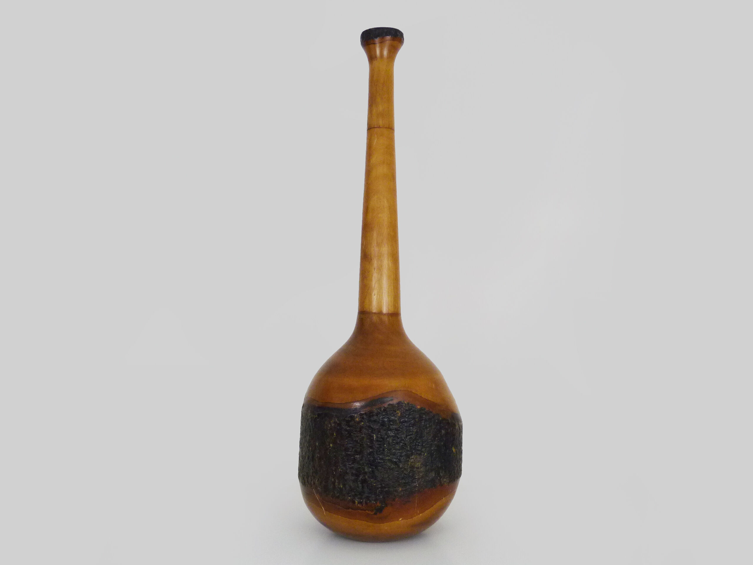 Jacaranda wood vase 1980s