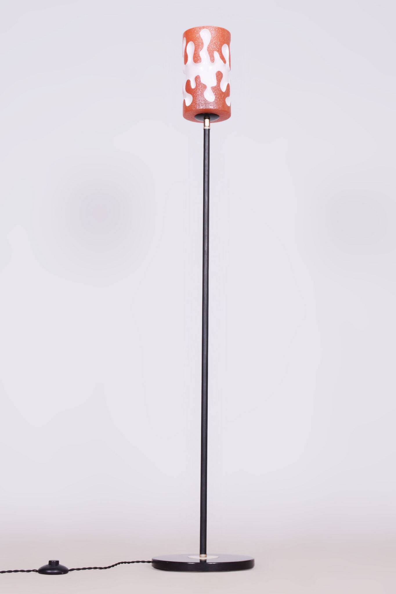 Original MidCentury Floor Lamp, New Electrification, Steel, Czechia, 1960s