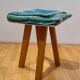 Stool in porcelain & oak by Judith van den Boom, Netherlands, 2012