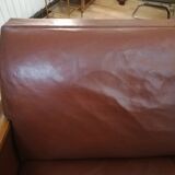 Leather art deco sofa