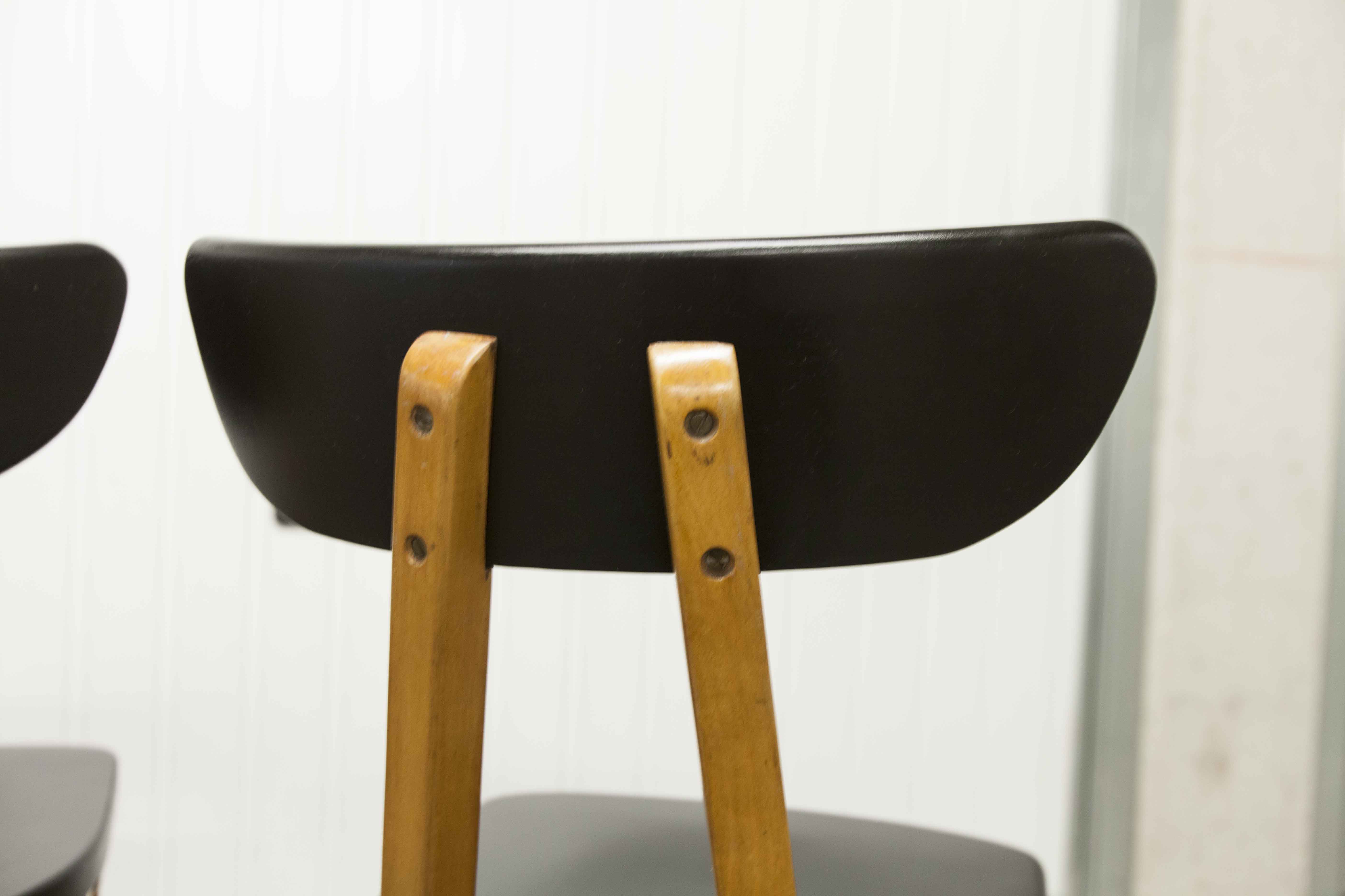 Set of 6 restored Luterma "banana" chairs