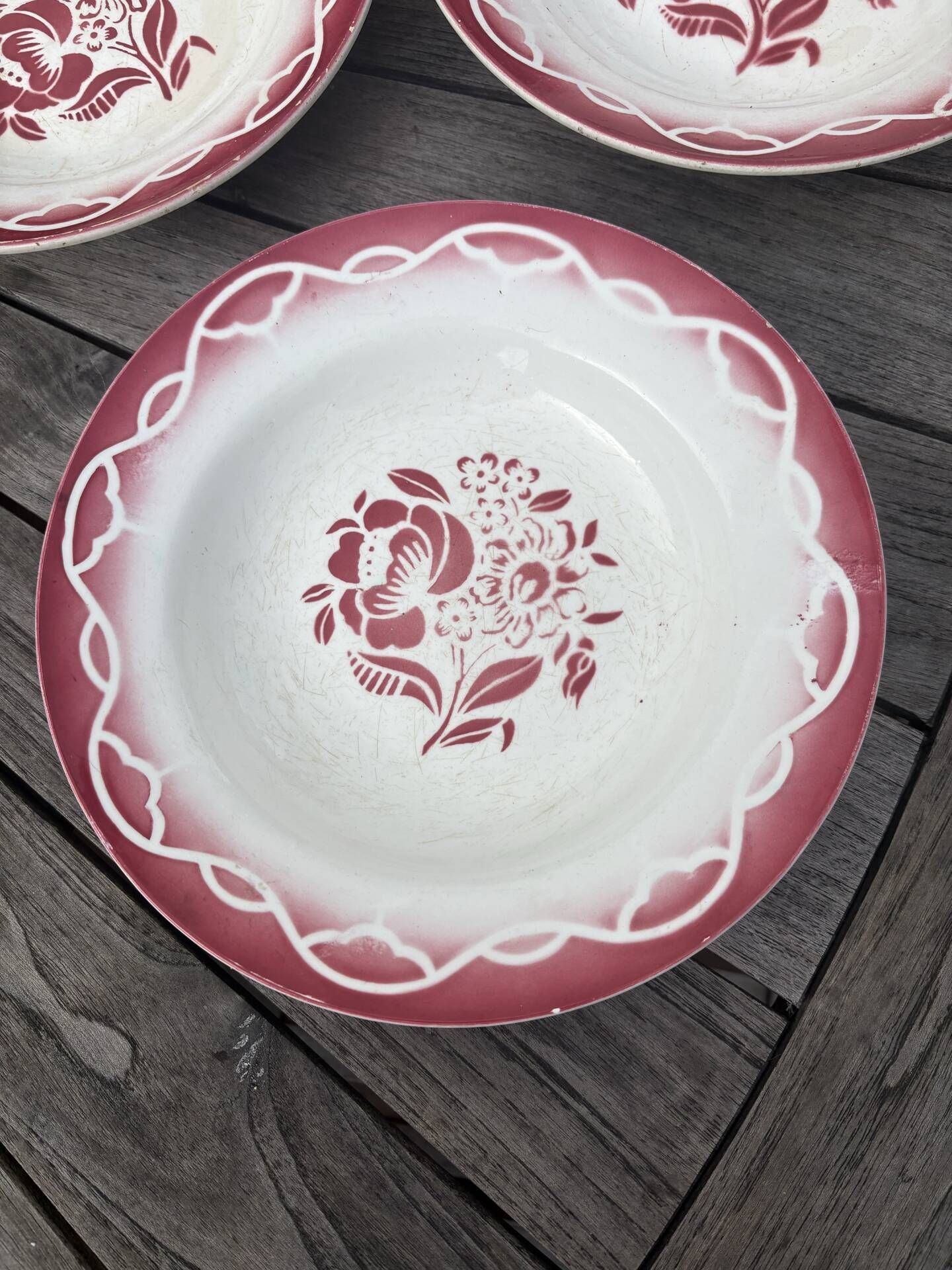 Assiettes creuses Digoin Sarreguemines