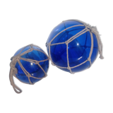 Two blue trawler balls