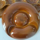 Trio of vintage Sela Portugal barbotine plates from the 60s