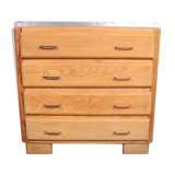 Old dresser crude pine on green year 1970