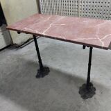 Table de camelot en fonte et marbre