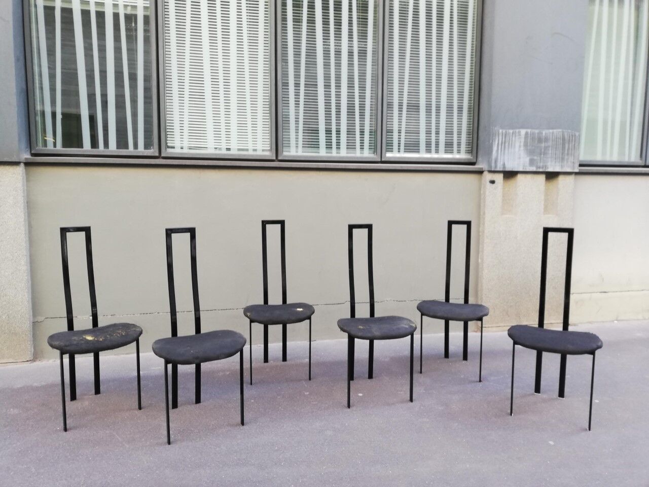 Set of 6 chairs Catellan Italy 80s