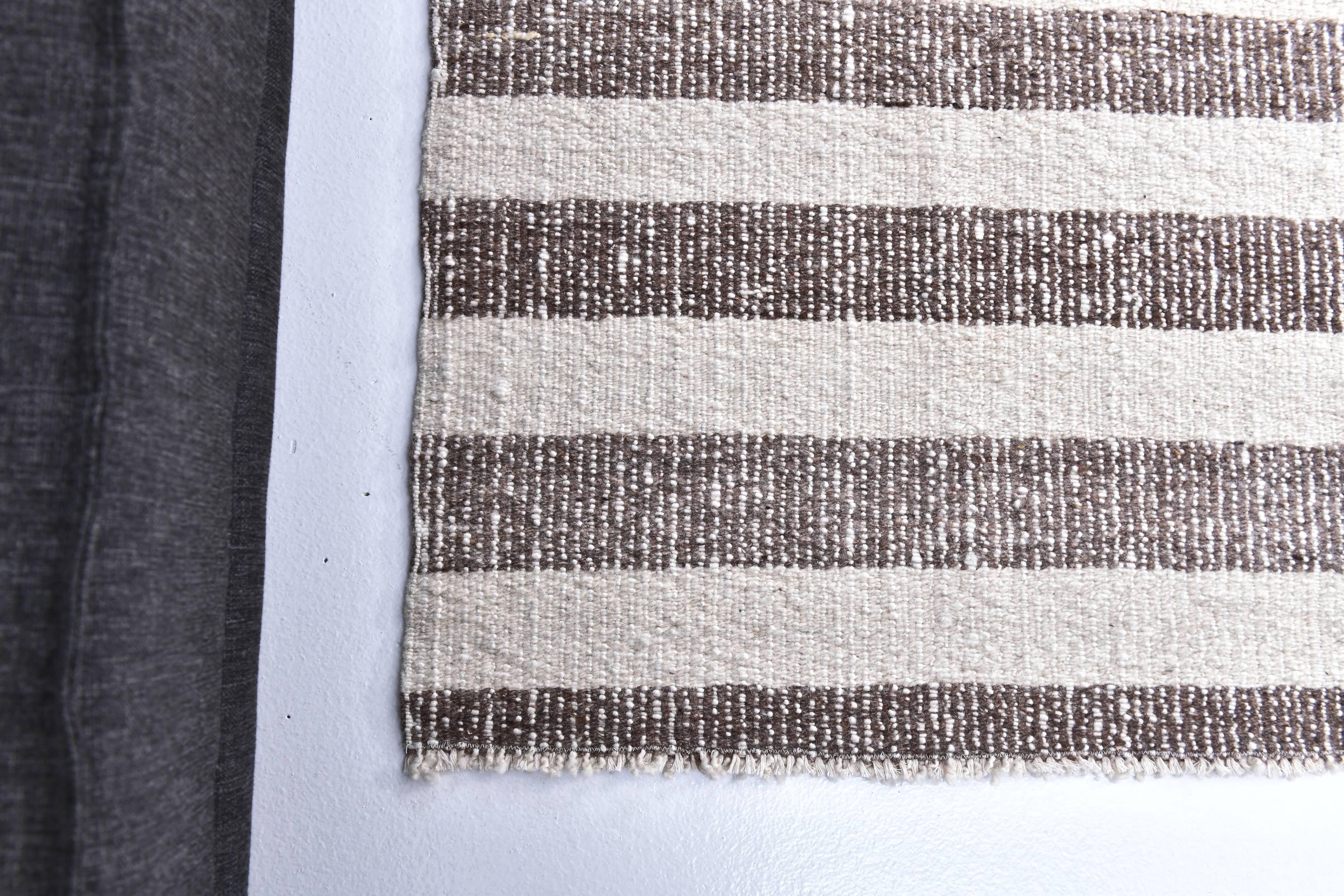 runner kilim carpet, runner wool kilim rug 207x72 cm natural wool rug