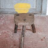 Vintage stool, wooden stool, tripod stool, plant stand