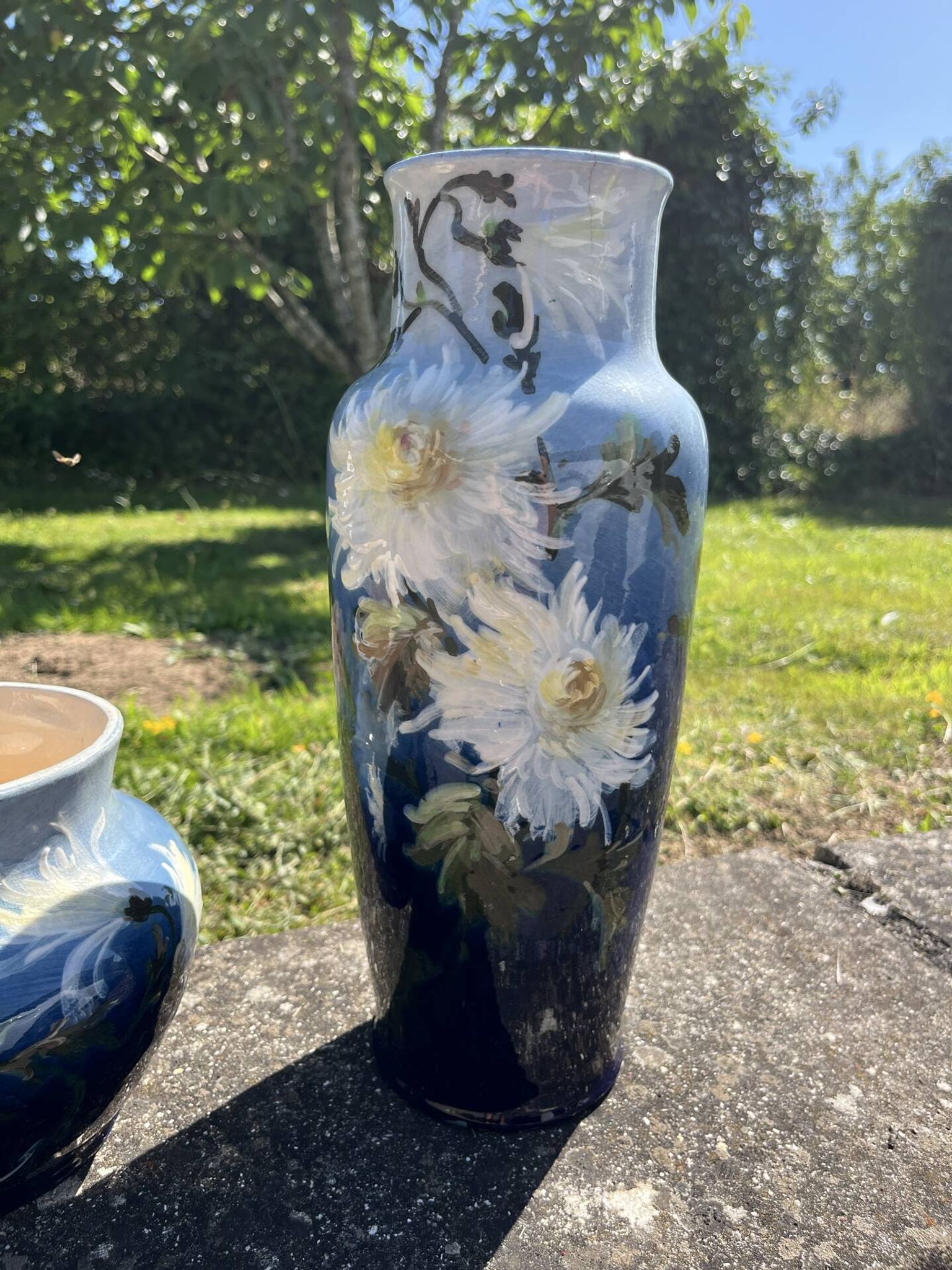 Fireplace set of vases in earthenware Montigny sur Loing