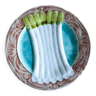Assiette en barbotine aux asperges