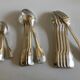 Set de 6 fourchettes, 6 cuillères, 6 petites cuillères modernistes en métal argenté