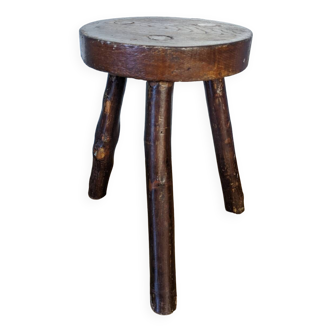 Tabouret de ferme brutaliste