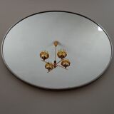Barber round XXL mirror years 70 - 81x81cm