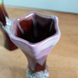 Vallauris flamed soliflore vases
