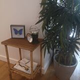 Rattan side table