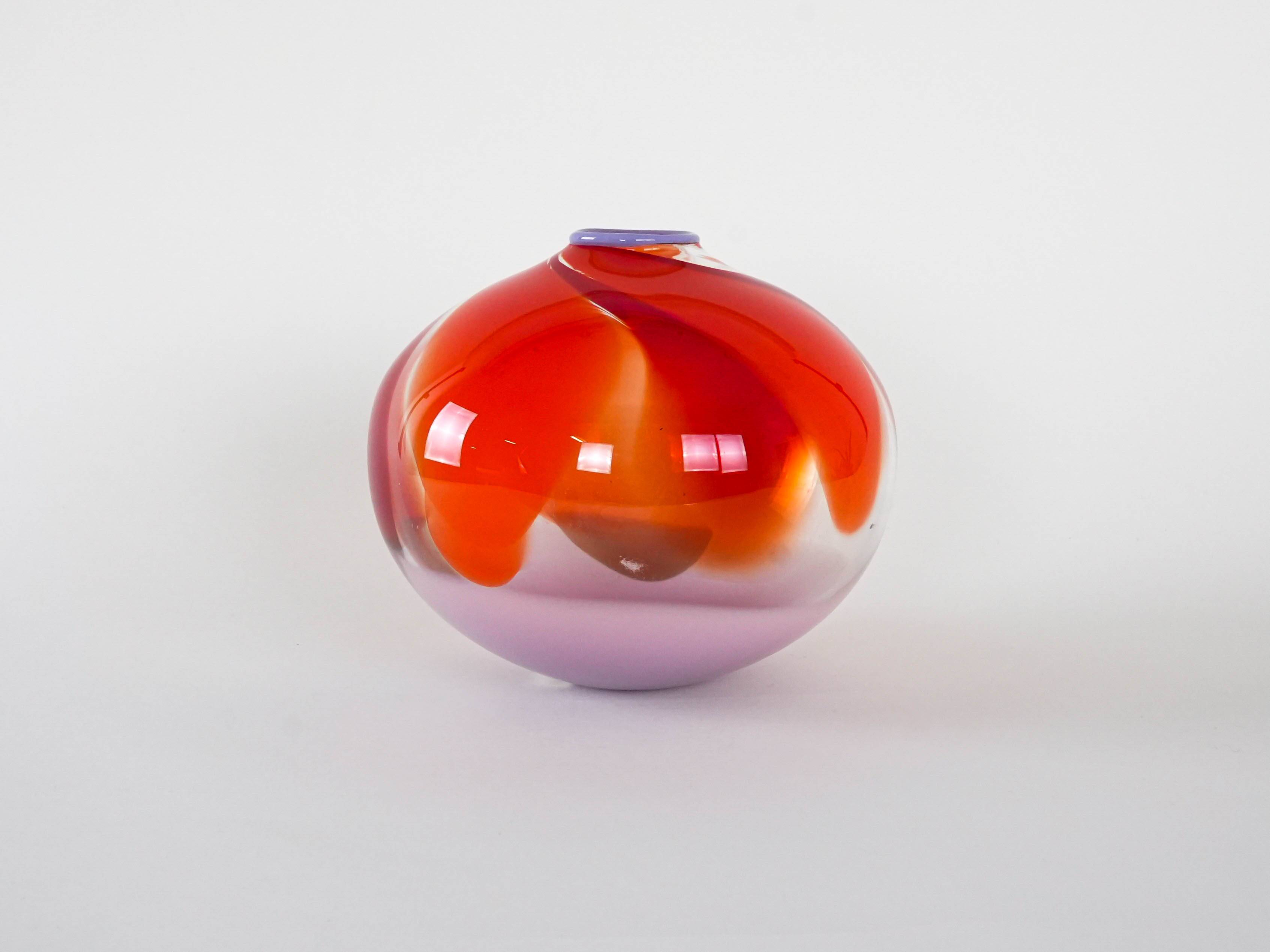 Vase, Murano glass, Italian design, 1960s, made in Italy