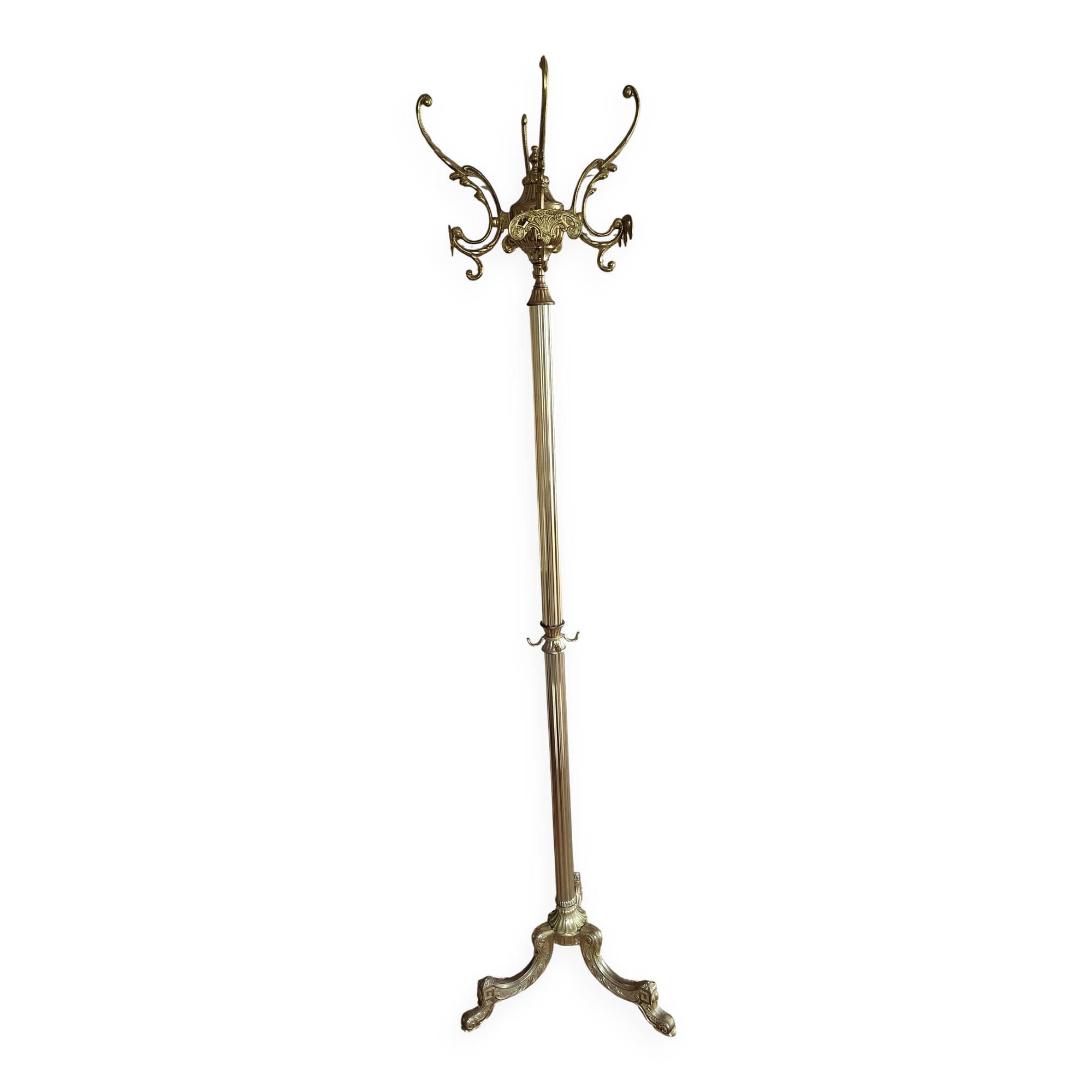 Golden parrot coat rack