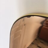 Amber mirror gold strapping  37x136cm