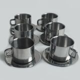 Set of 6 large coffee cups