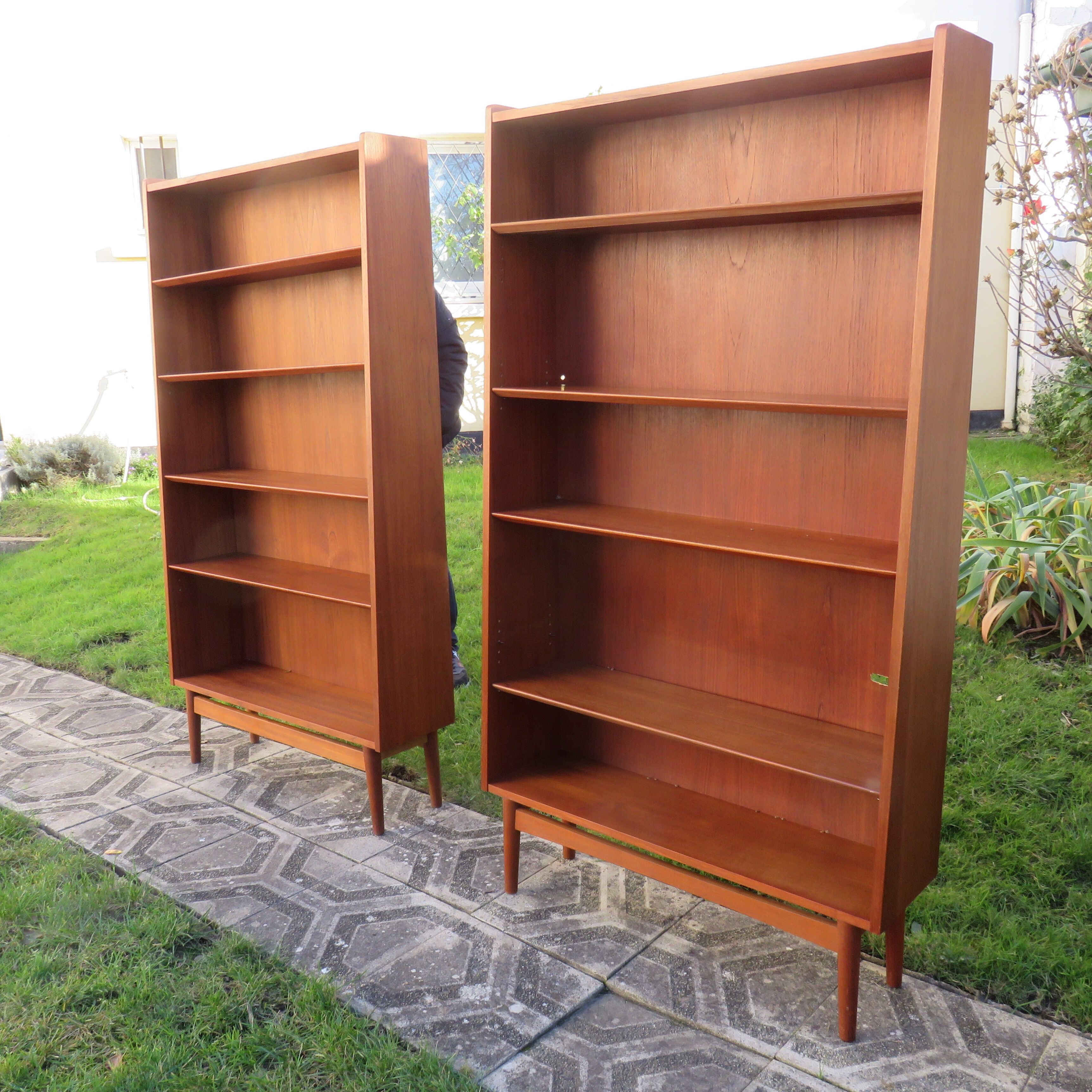 Pair of teak bookcases by Johannes Sorth. Denmark 1960