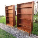 Pair of teak bookcases by Johannes Sorth. Denmark 1960