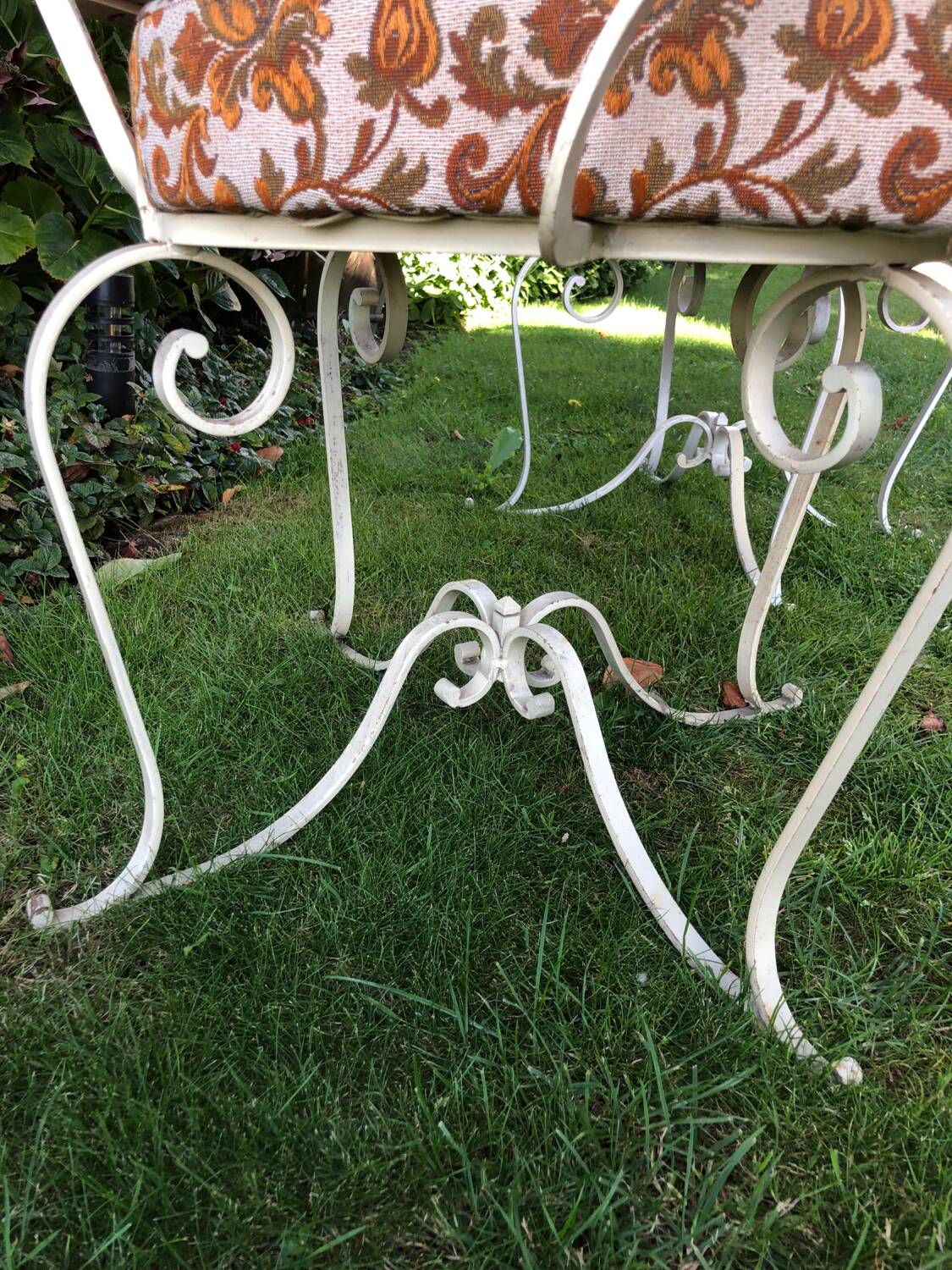 Old garden armchairs
