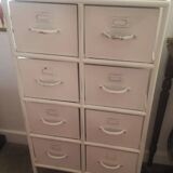 White metal chest of drawers
