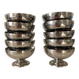 Stainless steel ice cream bowls by Guy Degrenne