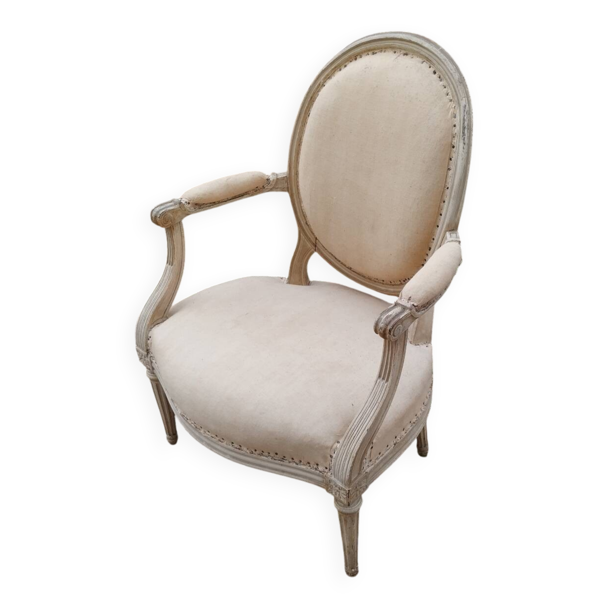 Antique armchair in Louis XVI style, 19th century.