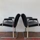 Paire de chaises de bureau en cuir noir par Boss Design